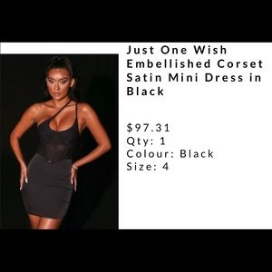 Brand new, never worn black/silk Oh Polly dress